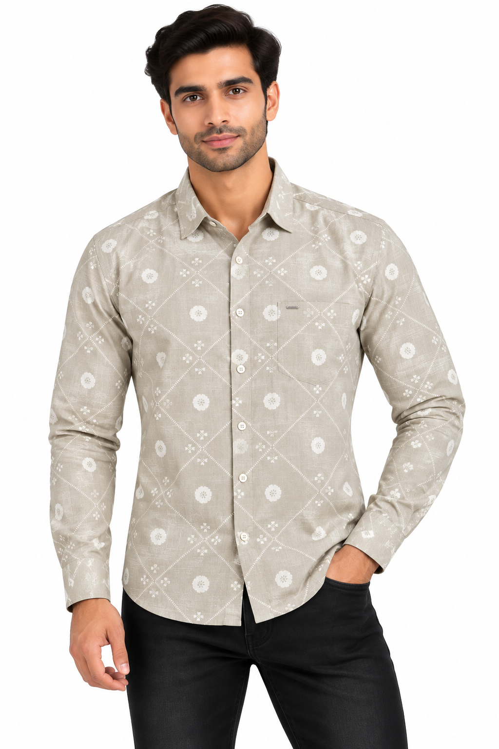 RED & WHITE Printed Casual Shirts