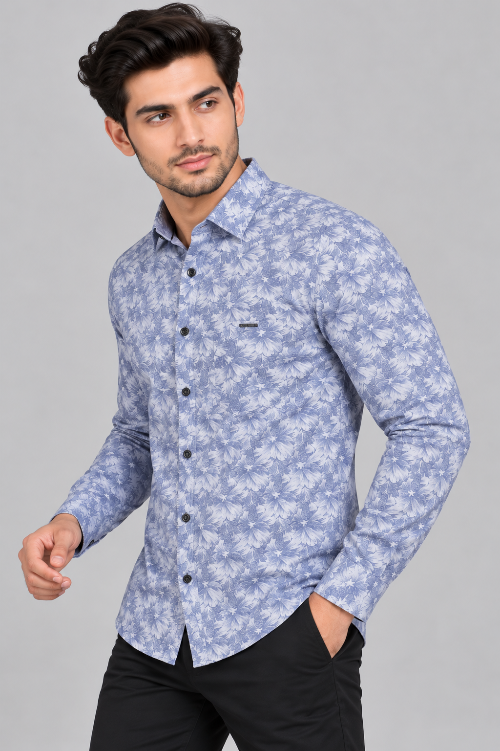 URBAN RACE -  Men Printed Casual F/S Shirts