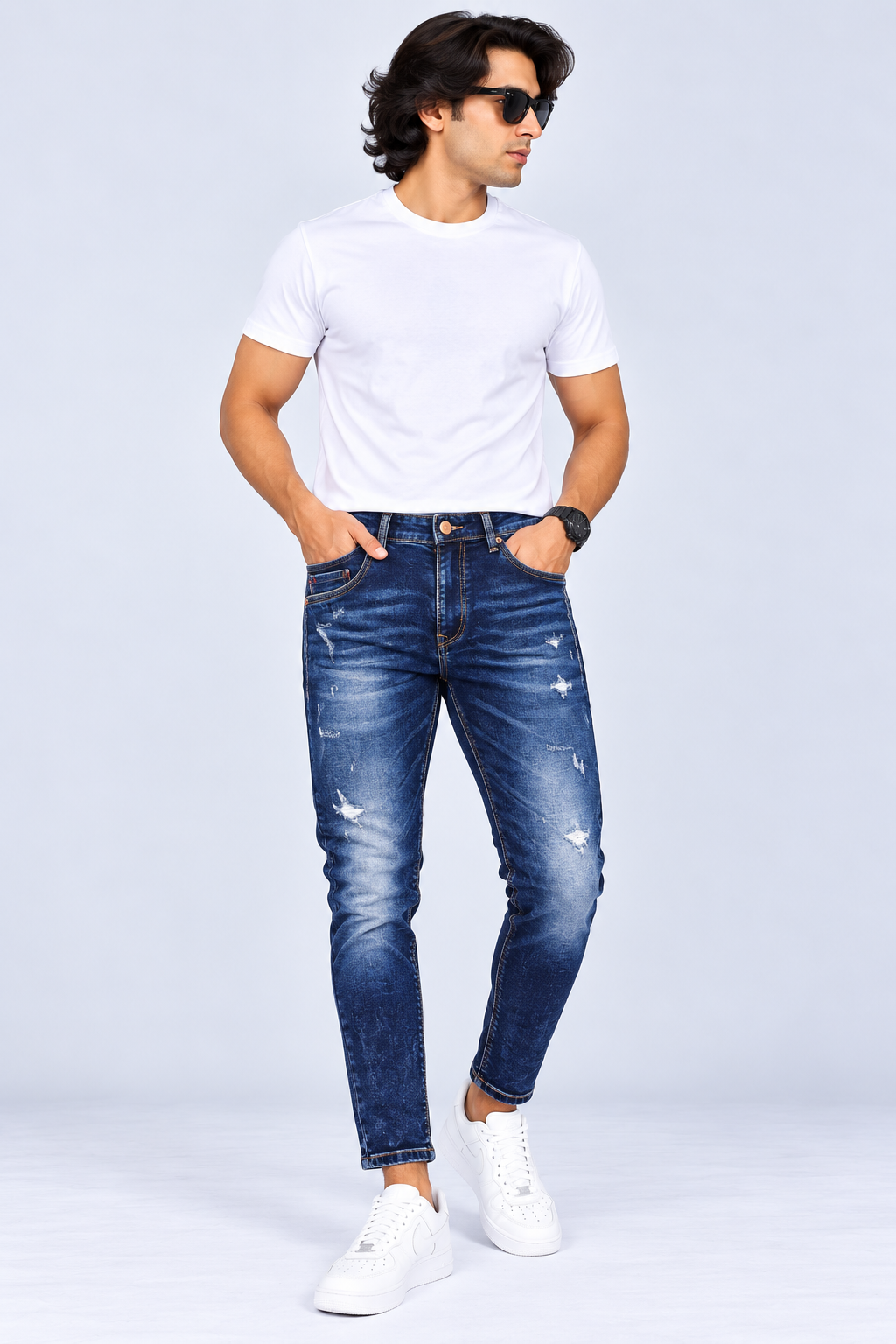 MUDPIPER -  Men Urban Edge Ankle-Fit Jeans