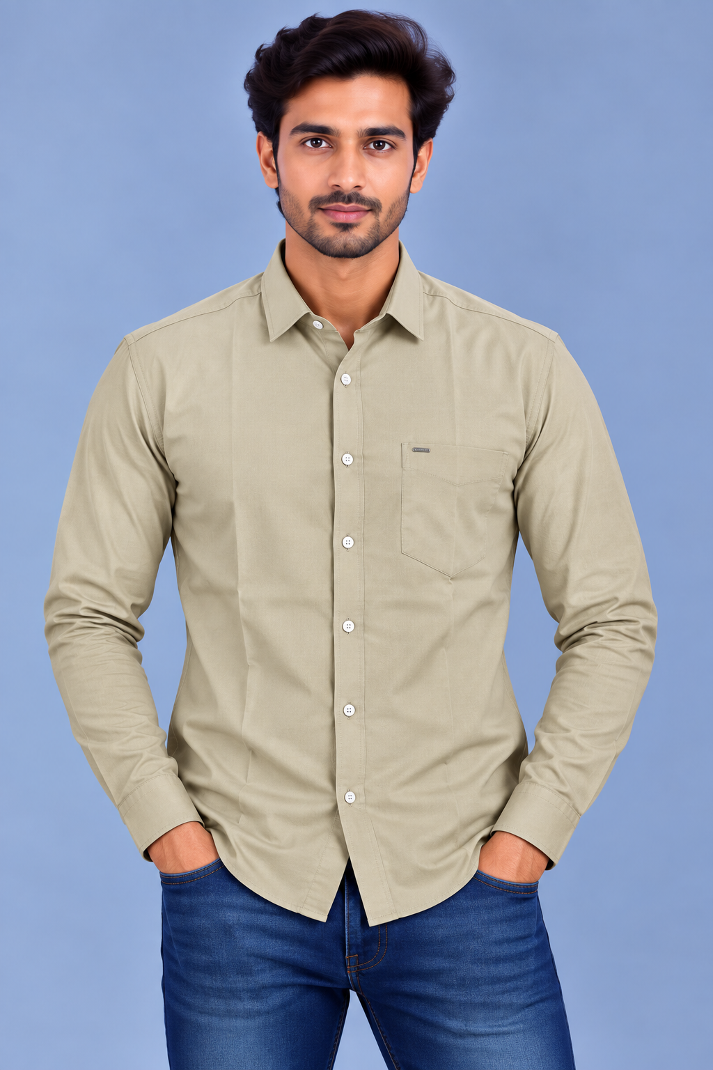 RED & WHITE Plain Casual Shirt