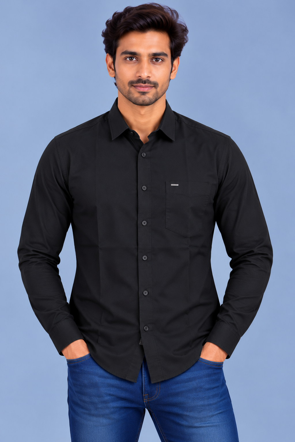 RED & WHITE Plain Casual Shirt