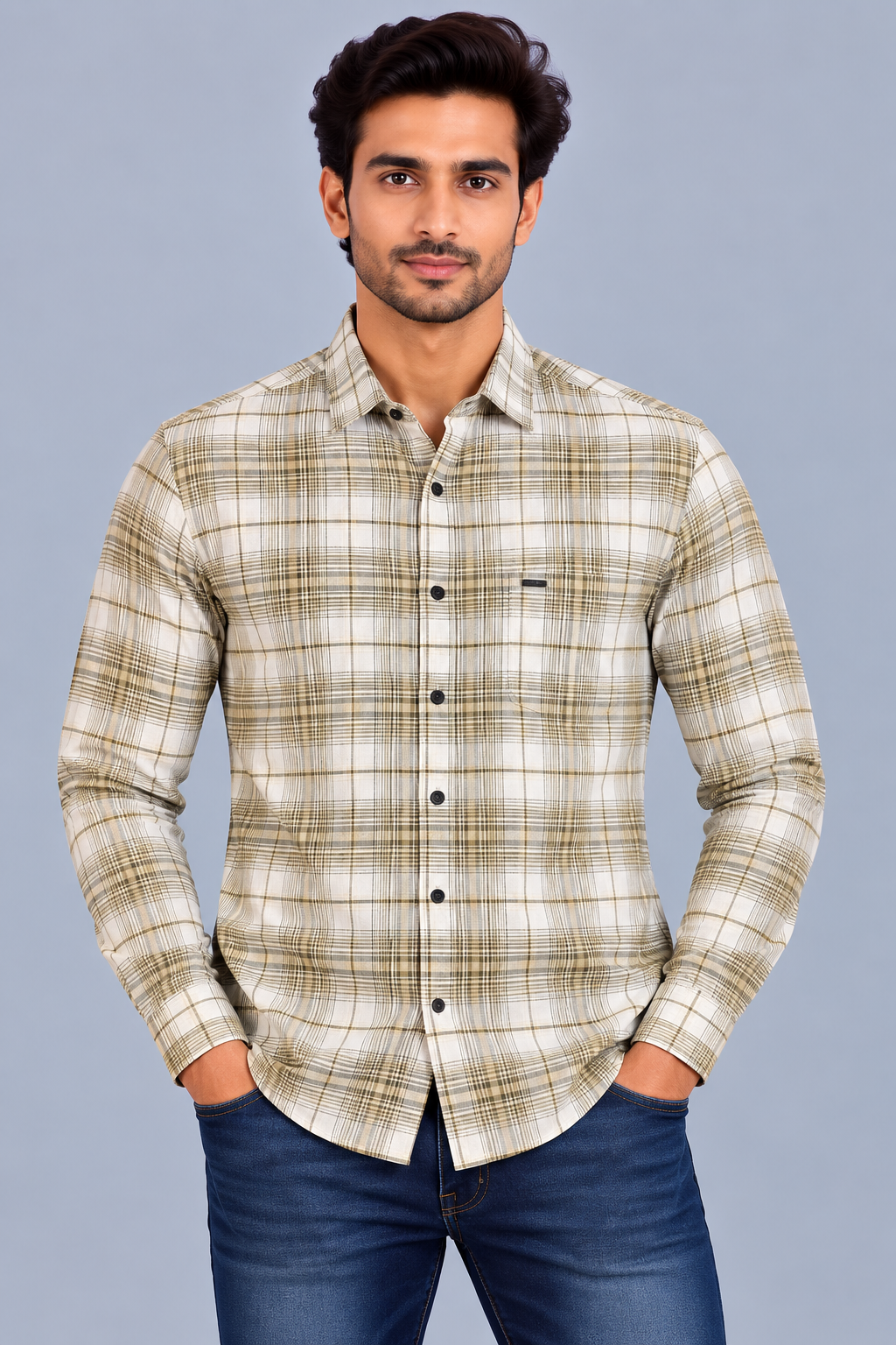 Red & White Casuals Yellow Mid-Check Shirts