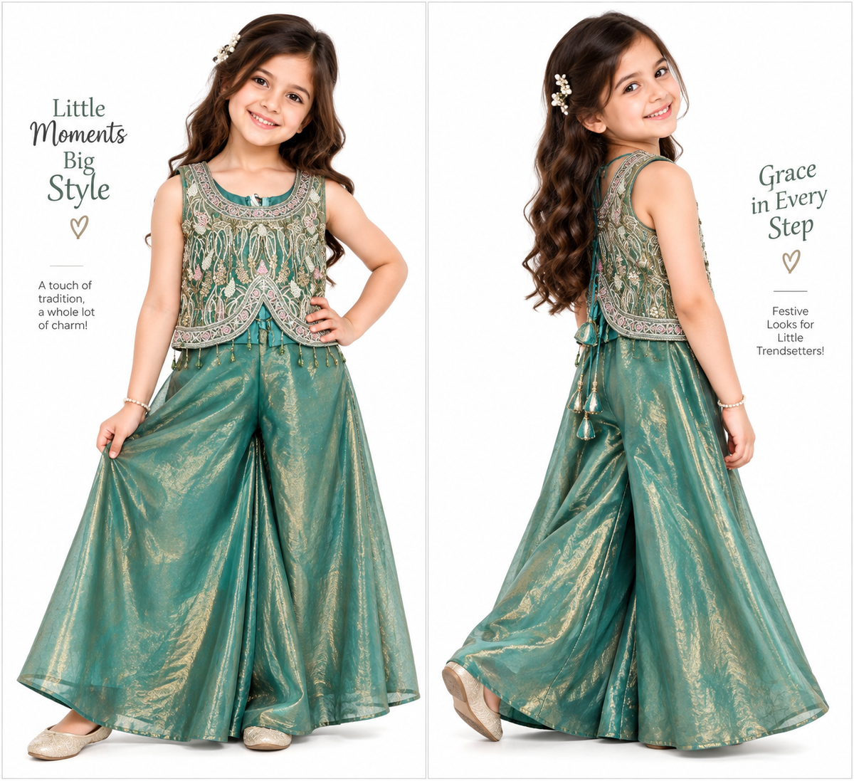 EMERLAND PRINCESS PLAZO SET