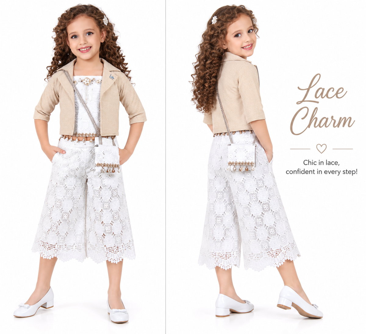 🌸 Ivory Lace Chic Set