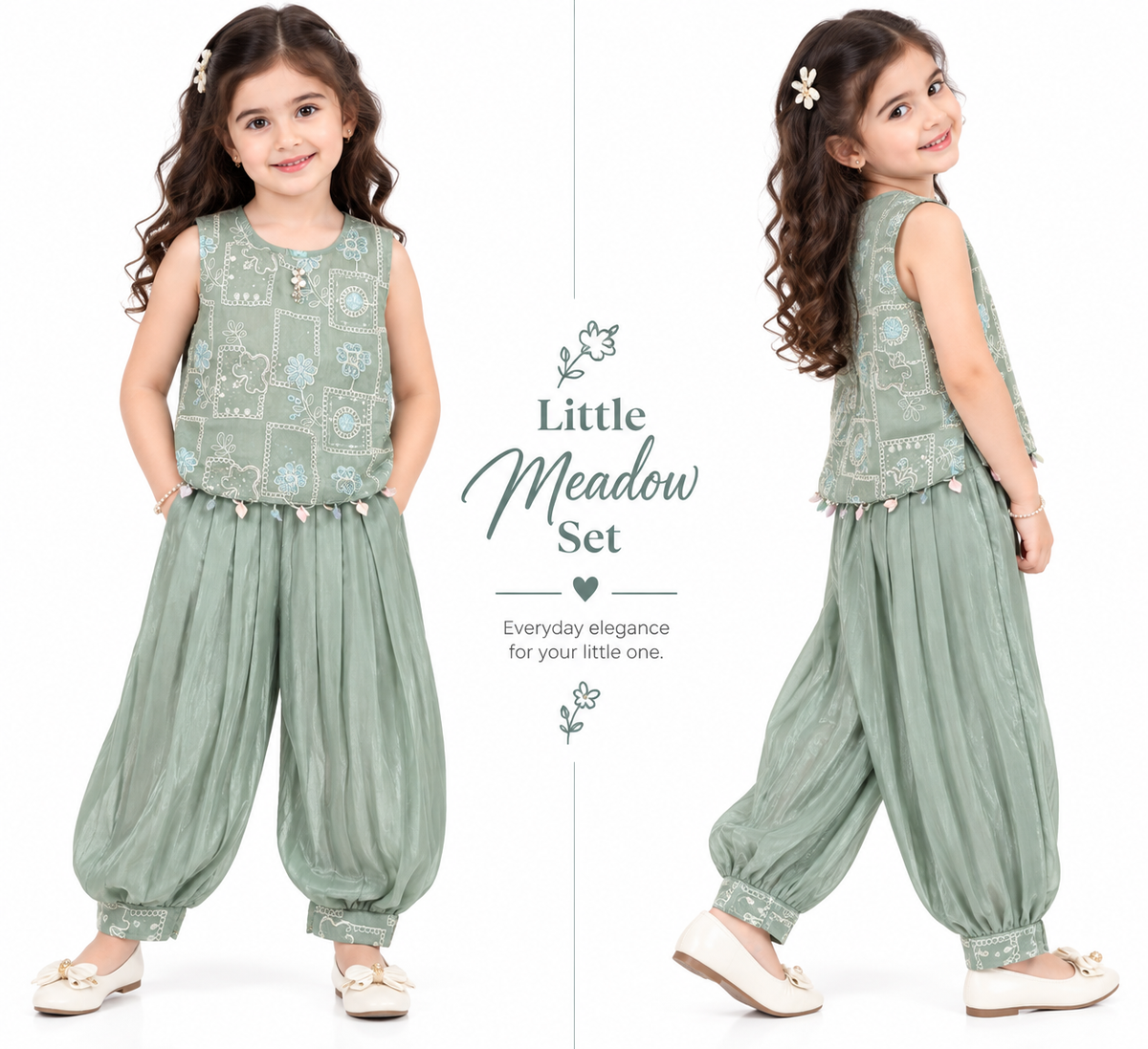 🌿 Mint Meadow Blossom Set