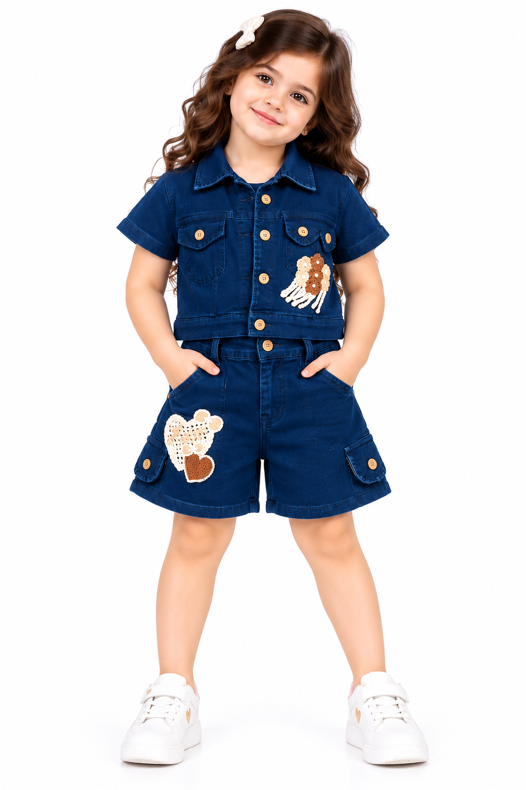 💙 Denim Teddy Charm Set