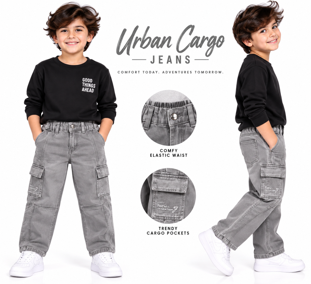 Urban Cargo Jeans 🩶✨