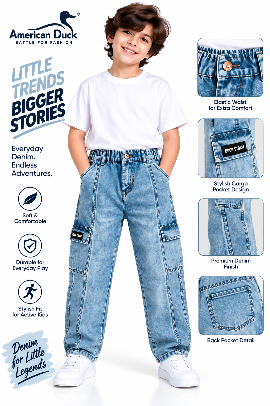 Sky Cargo Denim