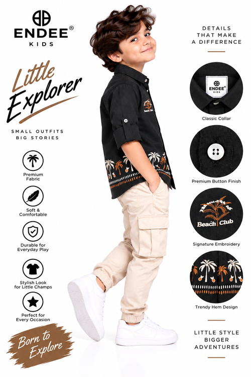 Beachside Explorer Black Shirt