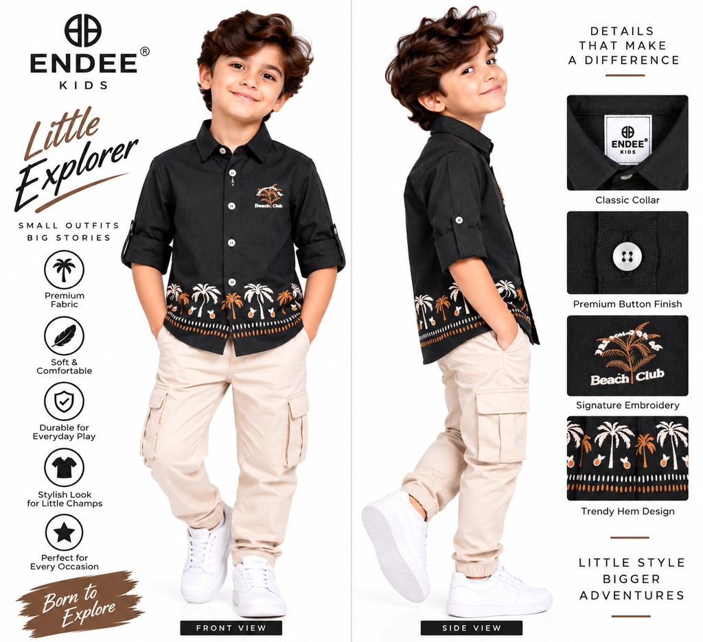 Beachside Explorer Black Shirt