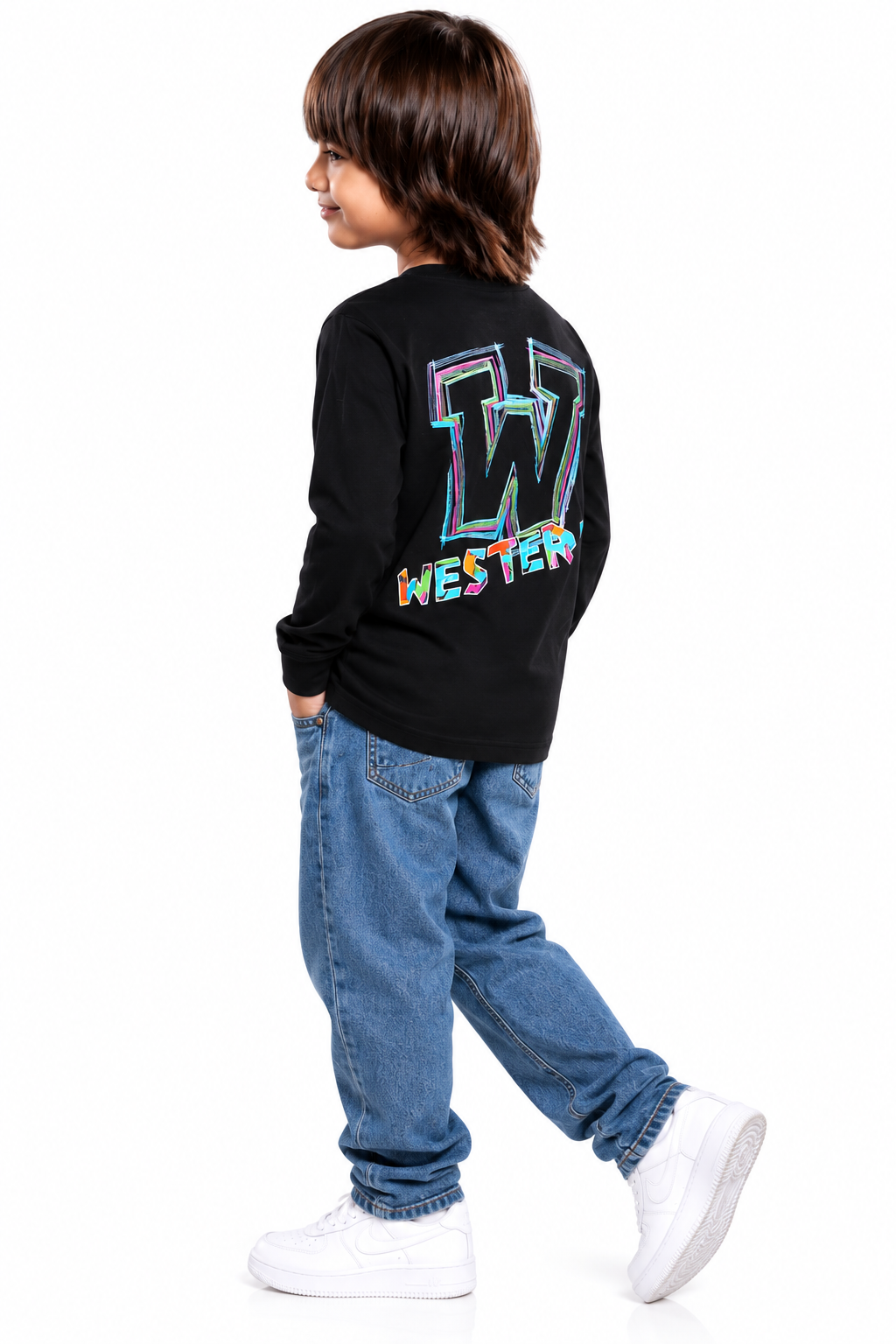 WIN WESTERN Graphic Full-Sleeve Tee
