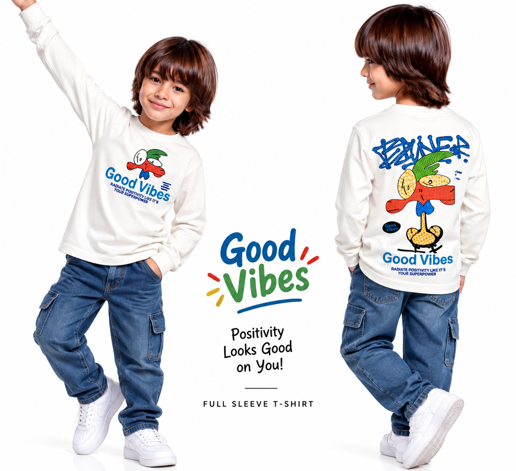 Good Vibes Graphic Full-Sleeve Tee