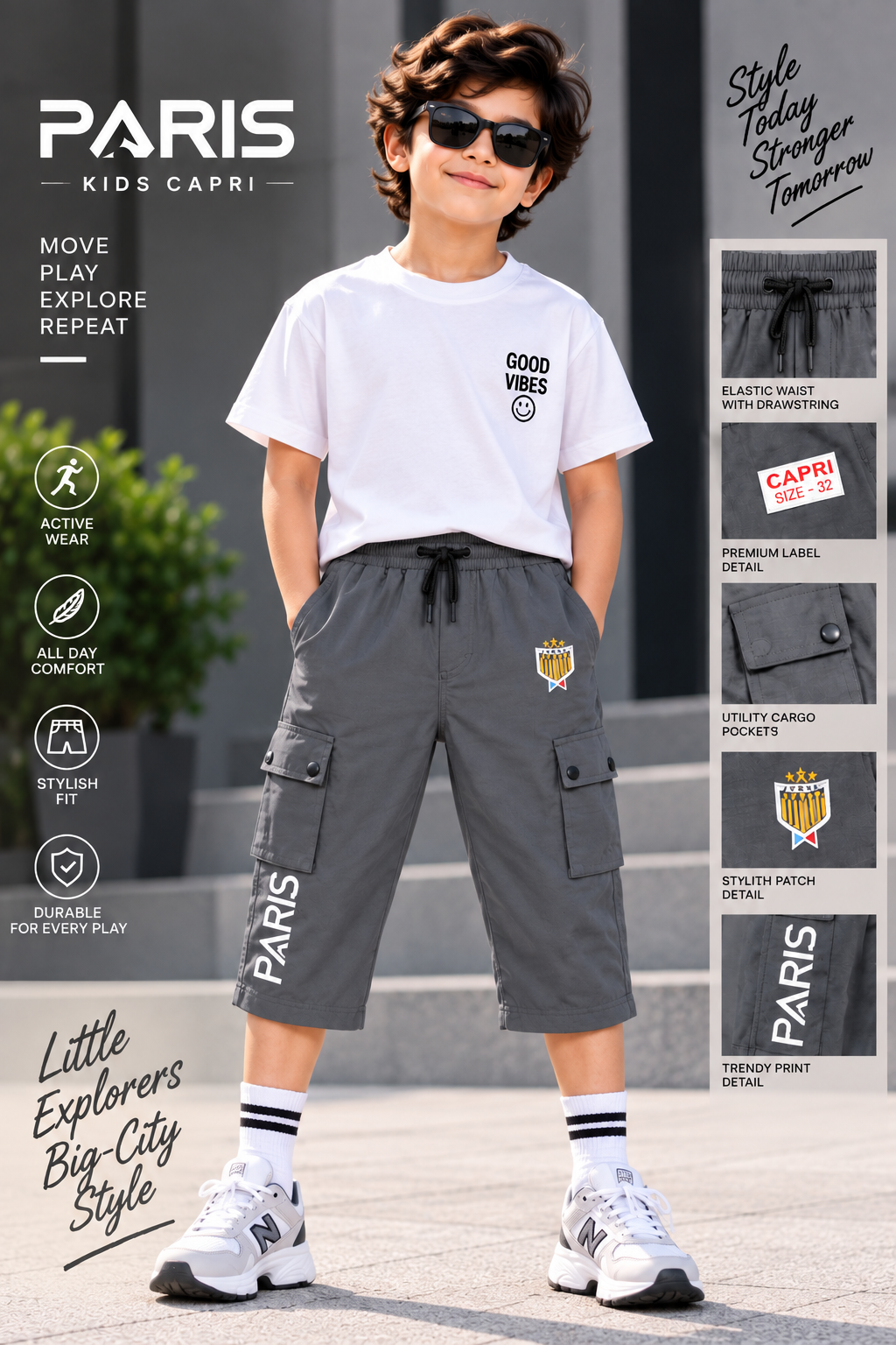Paris Street Cargo Capri  ✨
