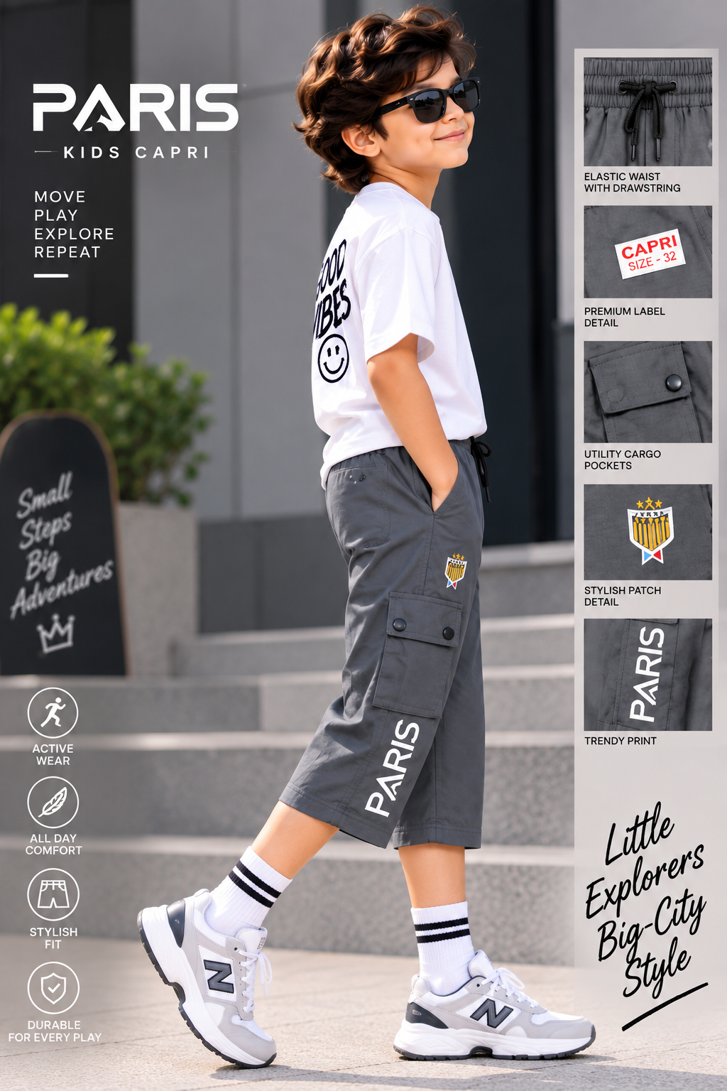 Paris Street Cargo Capri  ✨