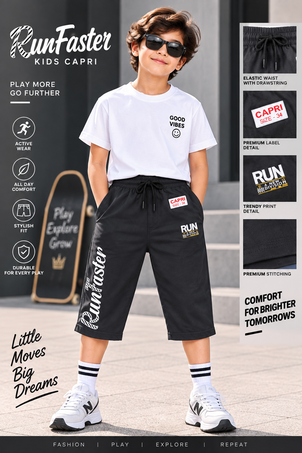 RunFaster Urban Kids Capri