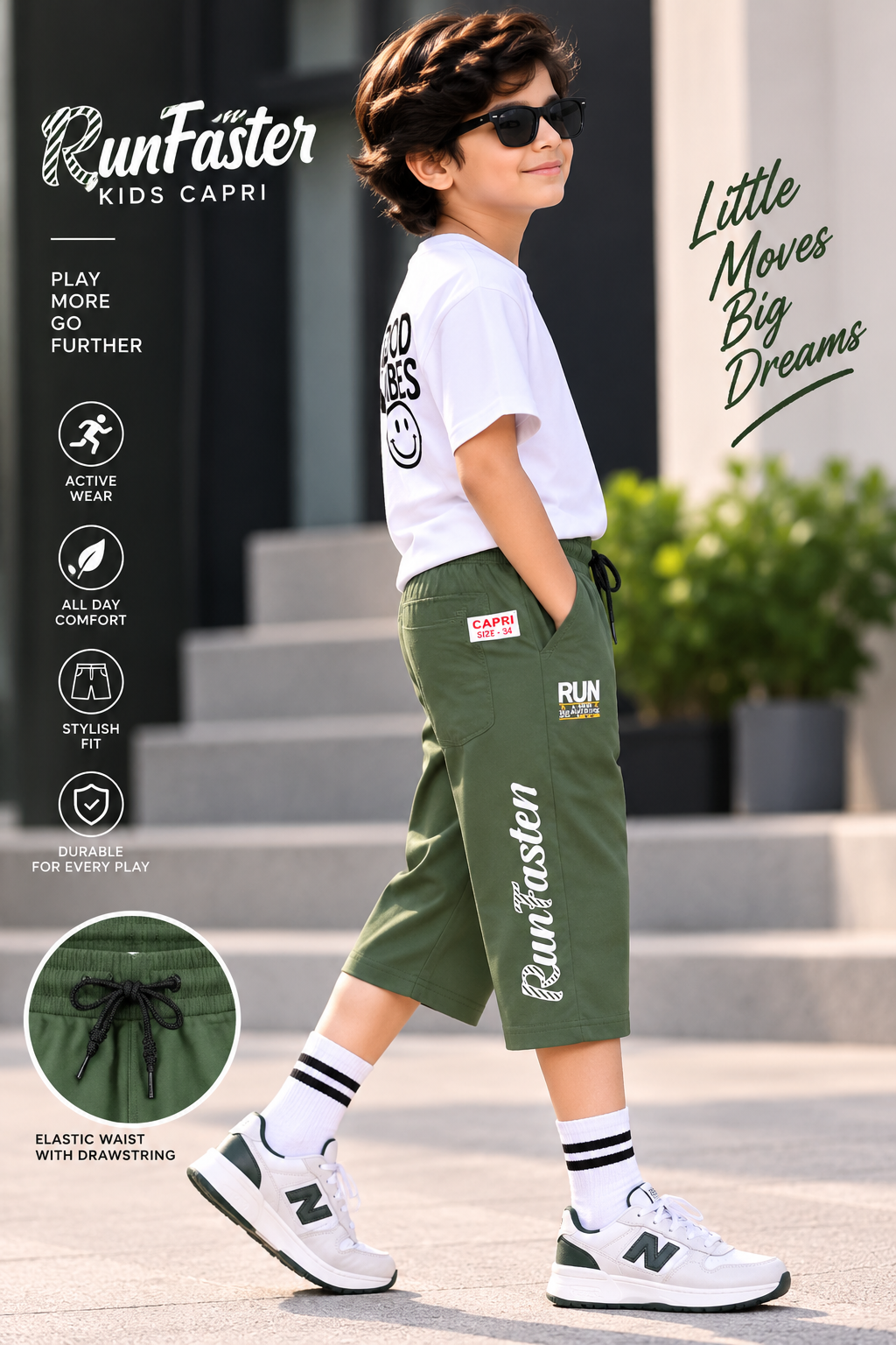 RunFaster Urban Kids Capri