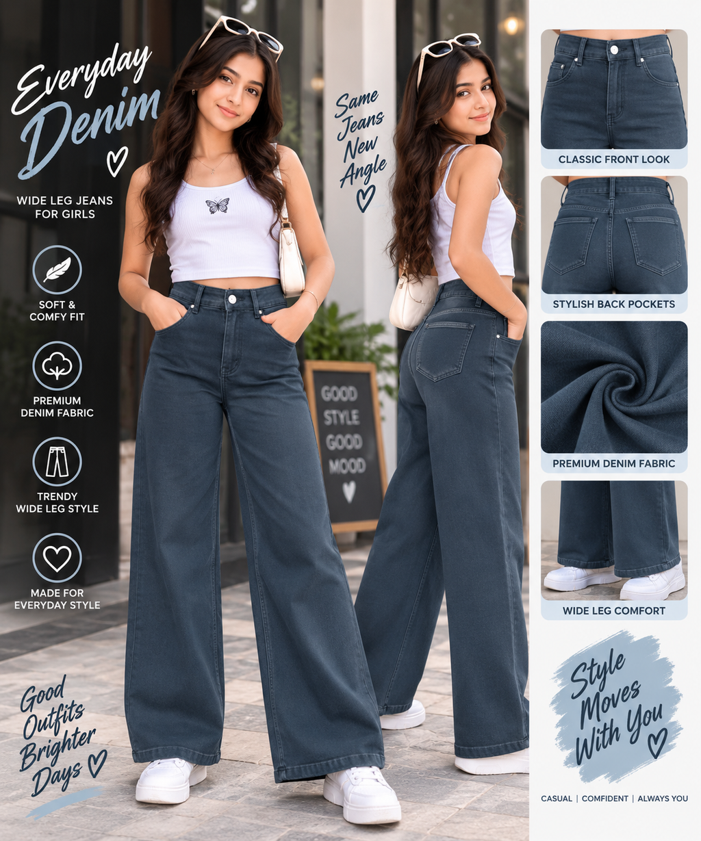 Urban Ease Wide-Leg Jeans