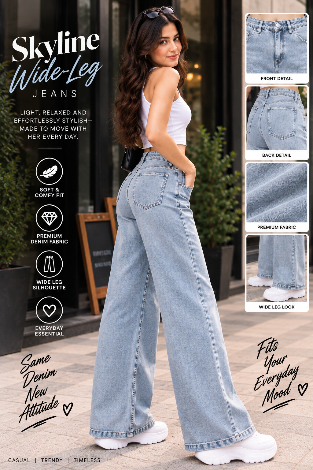 Skyline Wide-Leg Jeans