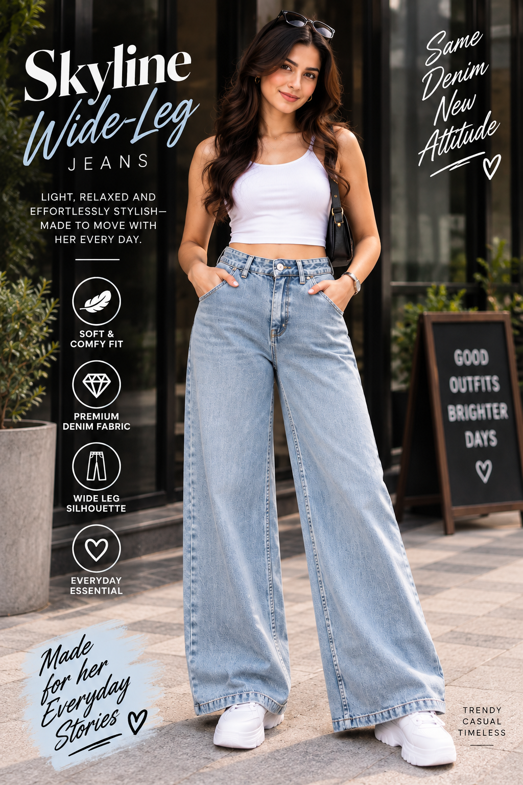 Skyline Wide-Leg Jeans