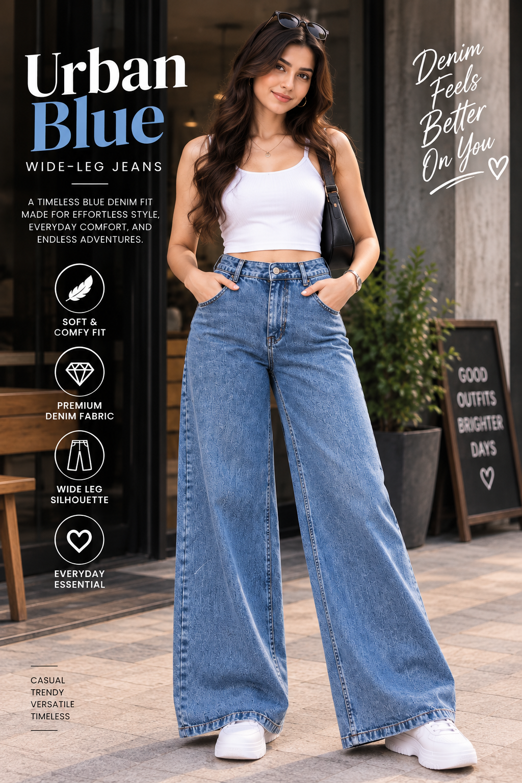 Urban Blue Wide-Leg Jeans