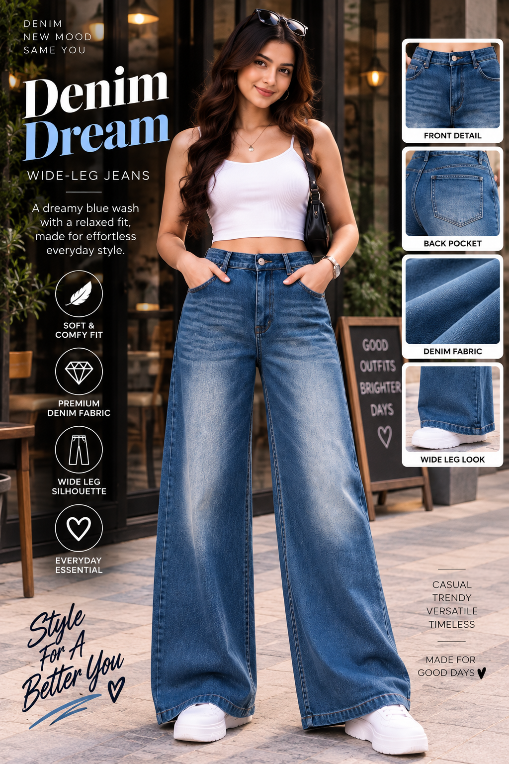 Denim Dream Wide-Leg Jeans