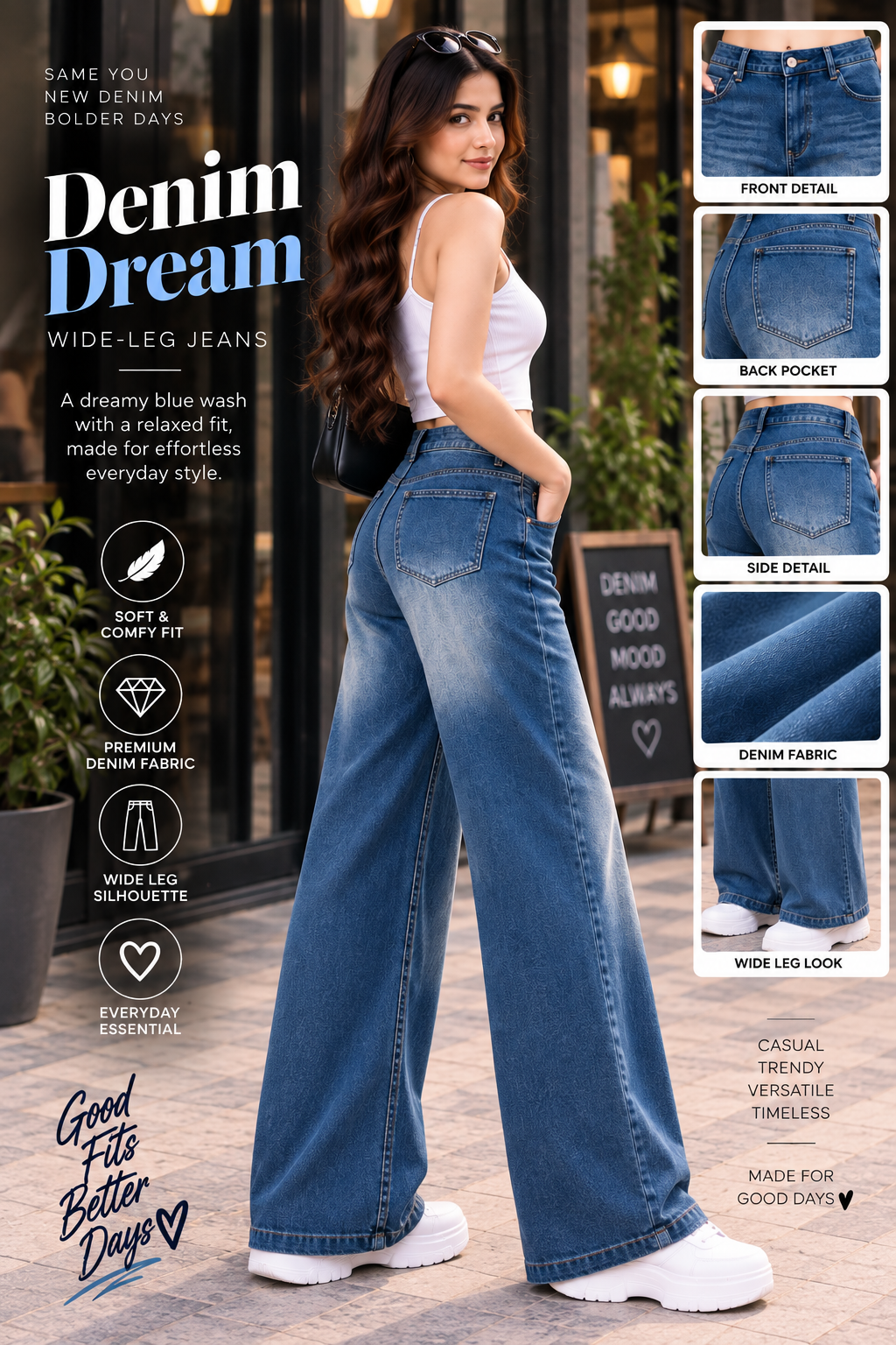 Denim Dream Wide-Leg Jeans