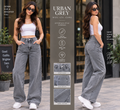 Silver Mist Wide-Leg Jeans