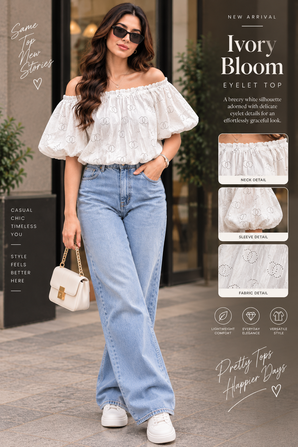 Pearl Petal Puff Top