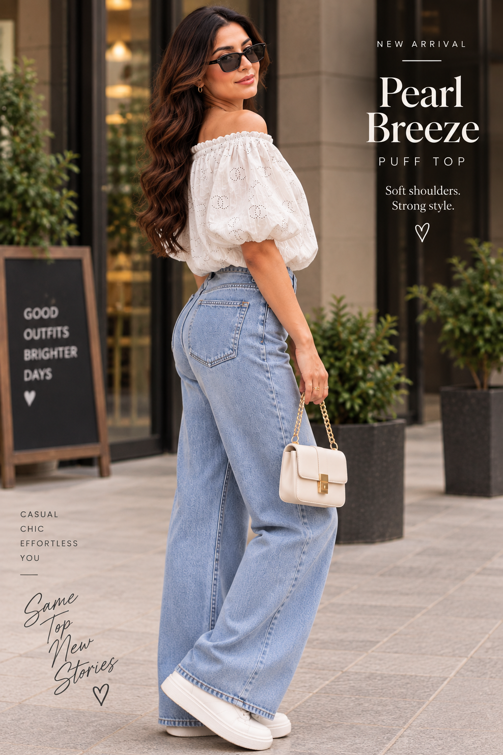 Pearl Petal Puff Top