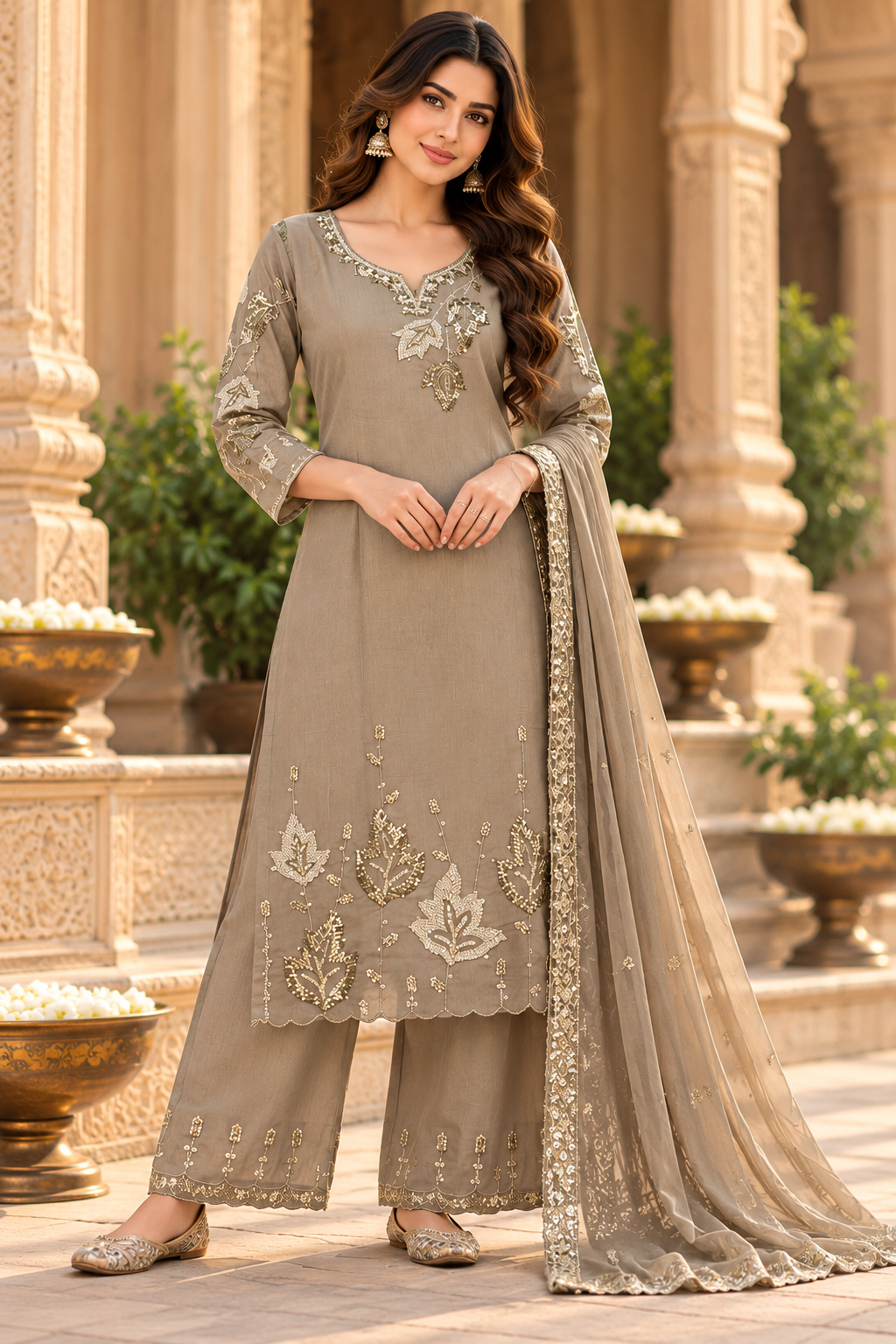 ✨ Meher Luxe Embroidered Kurti Set