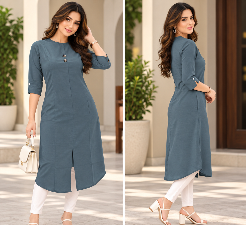 Serene Slate Single Kurti