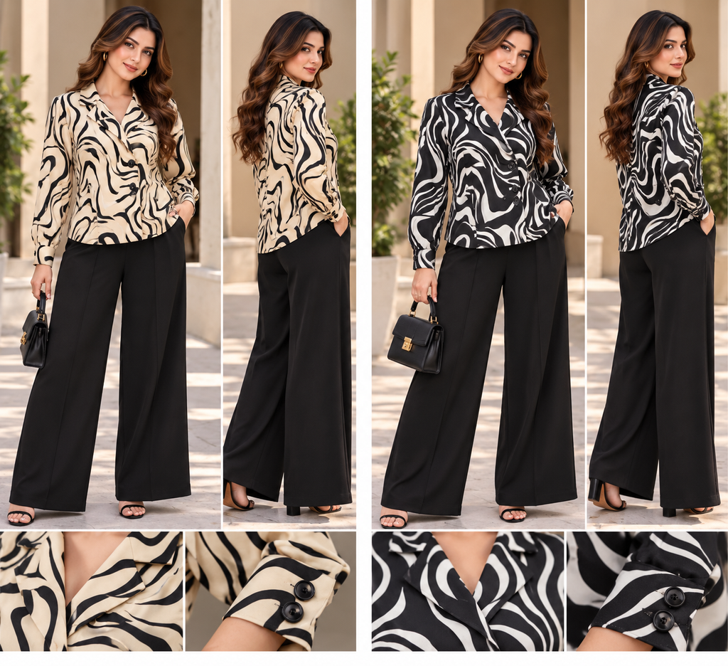 Zebra Muse Palazzo Set