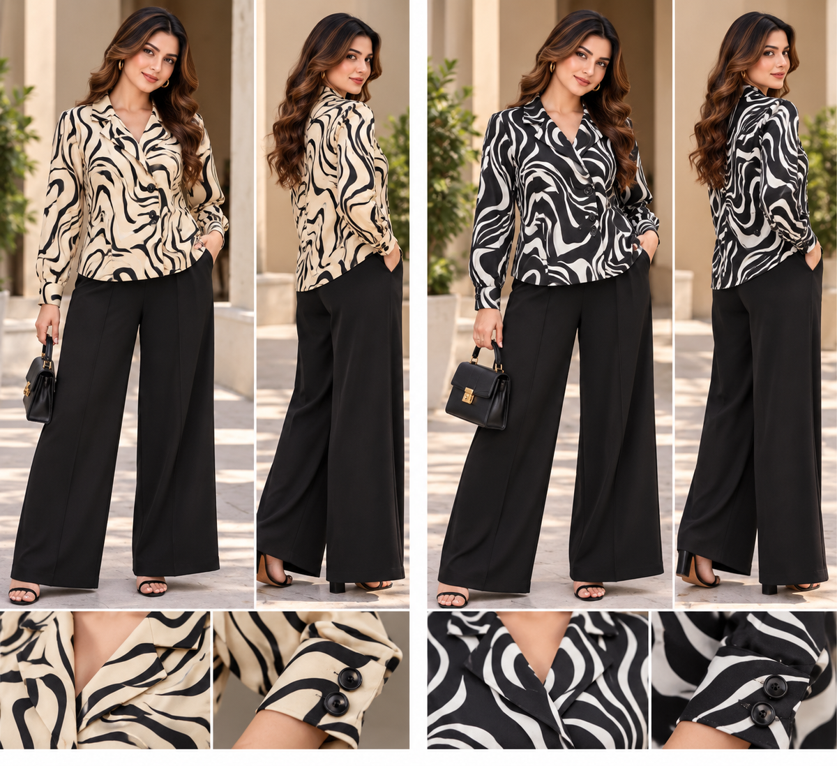 Zebra Muse Palazzo Set
