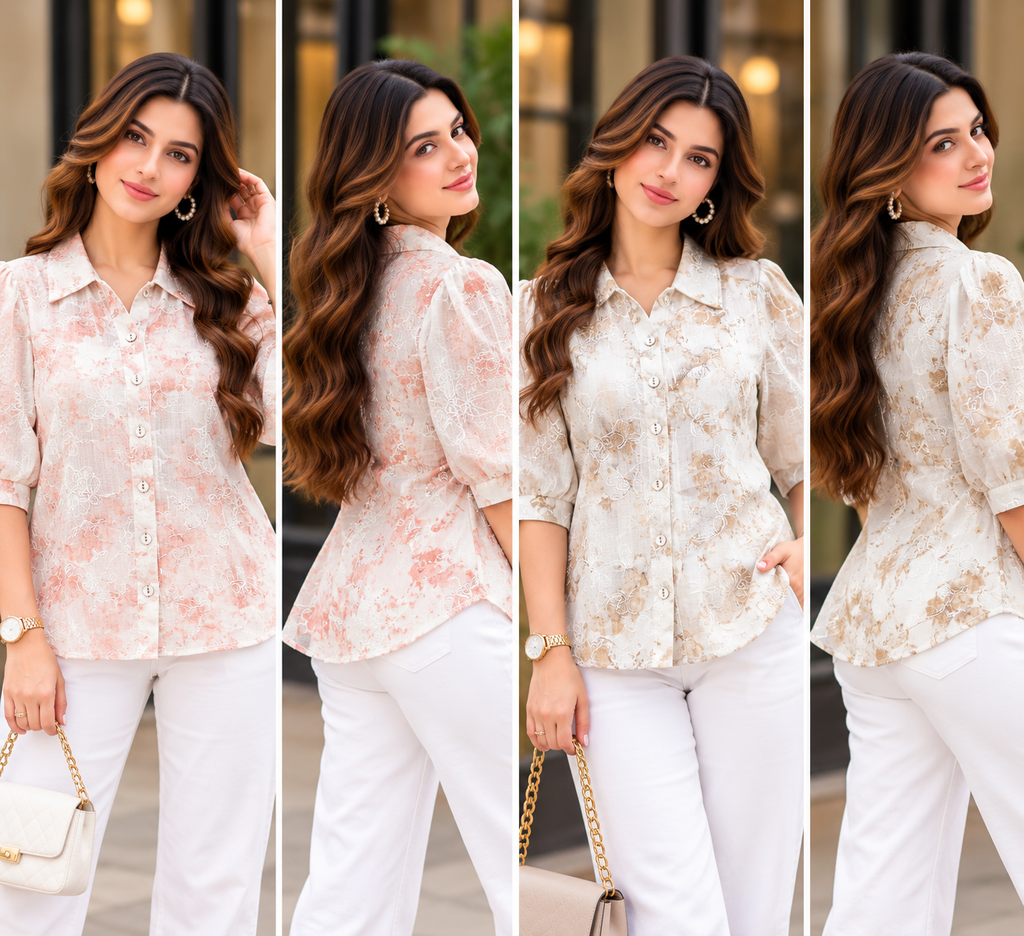 Ivory Bloom Top