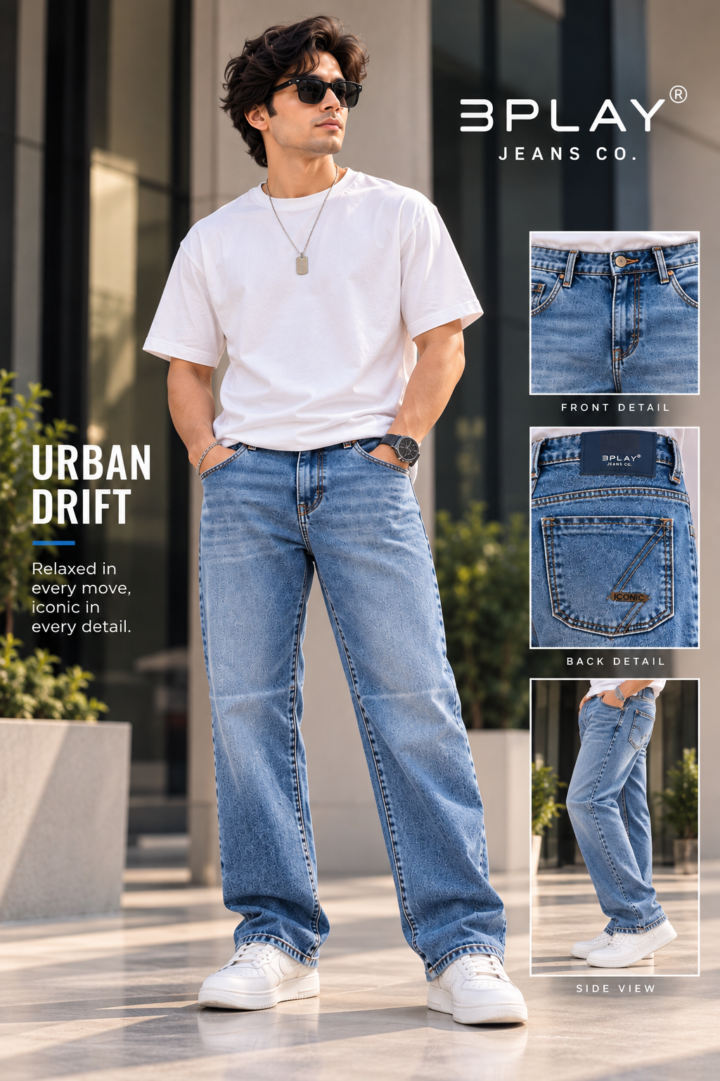 3-PLAY Denim Mom-Fit Jeans