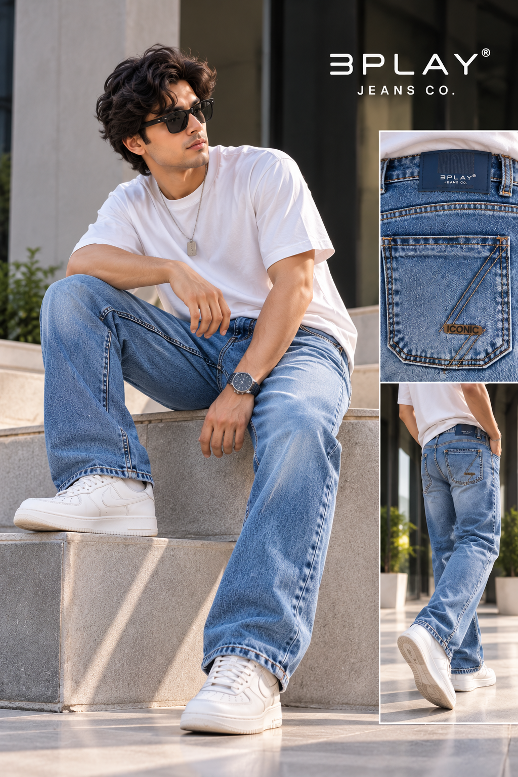 3-PLAY Denim Mom-Fit Jeans