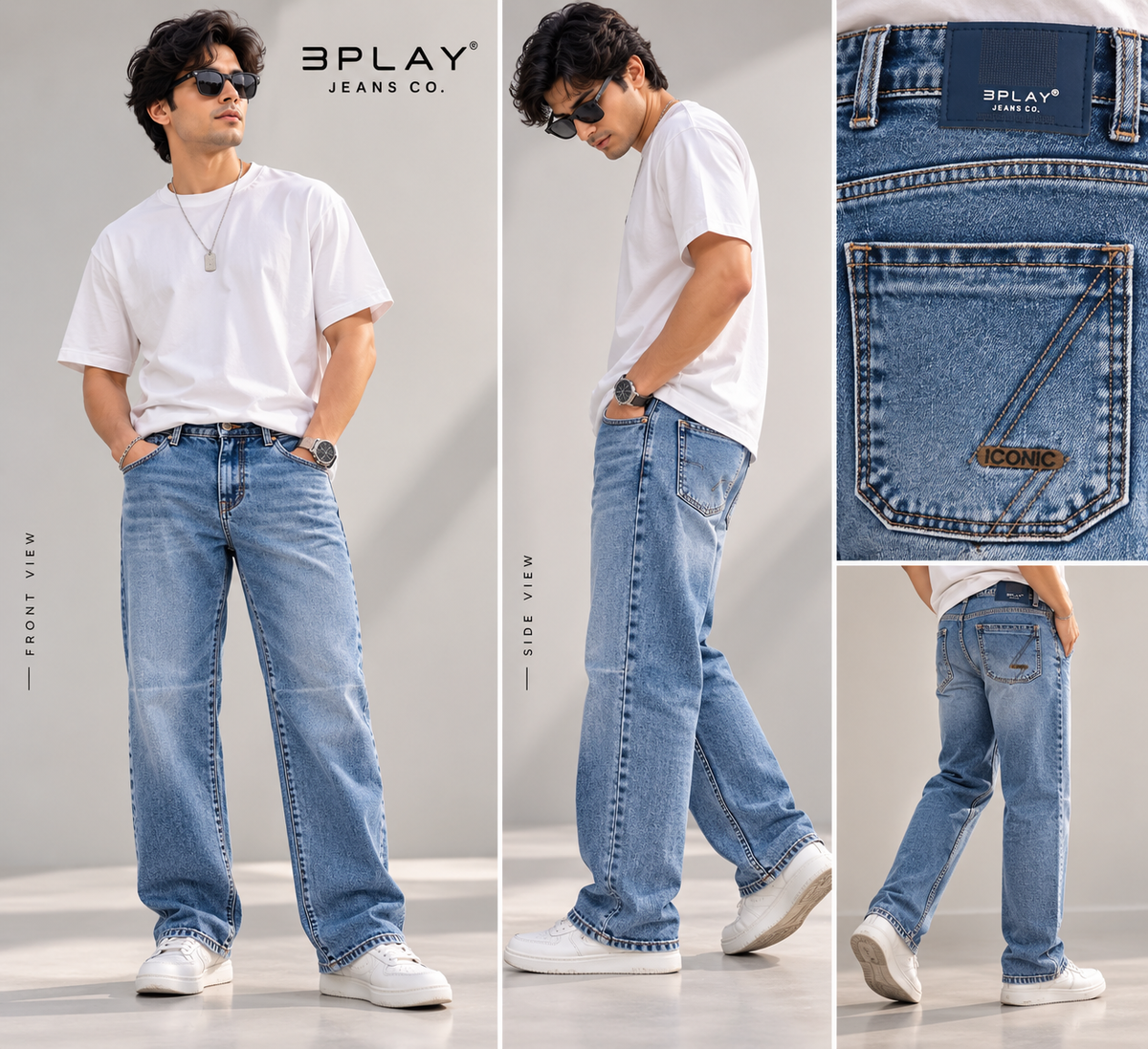 3-PLAY Denim Mom-Fit Jeans