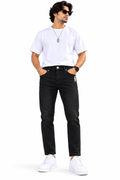 3 PLAY – Noir Edge Black Raw Wash Ankle-fit Jeans