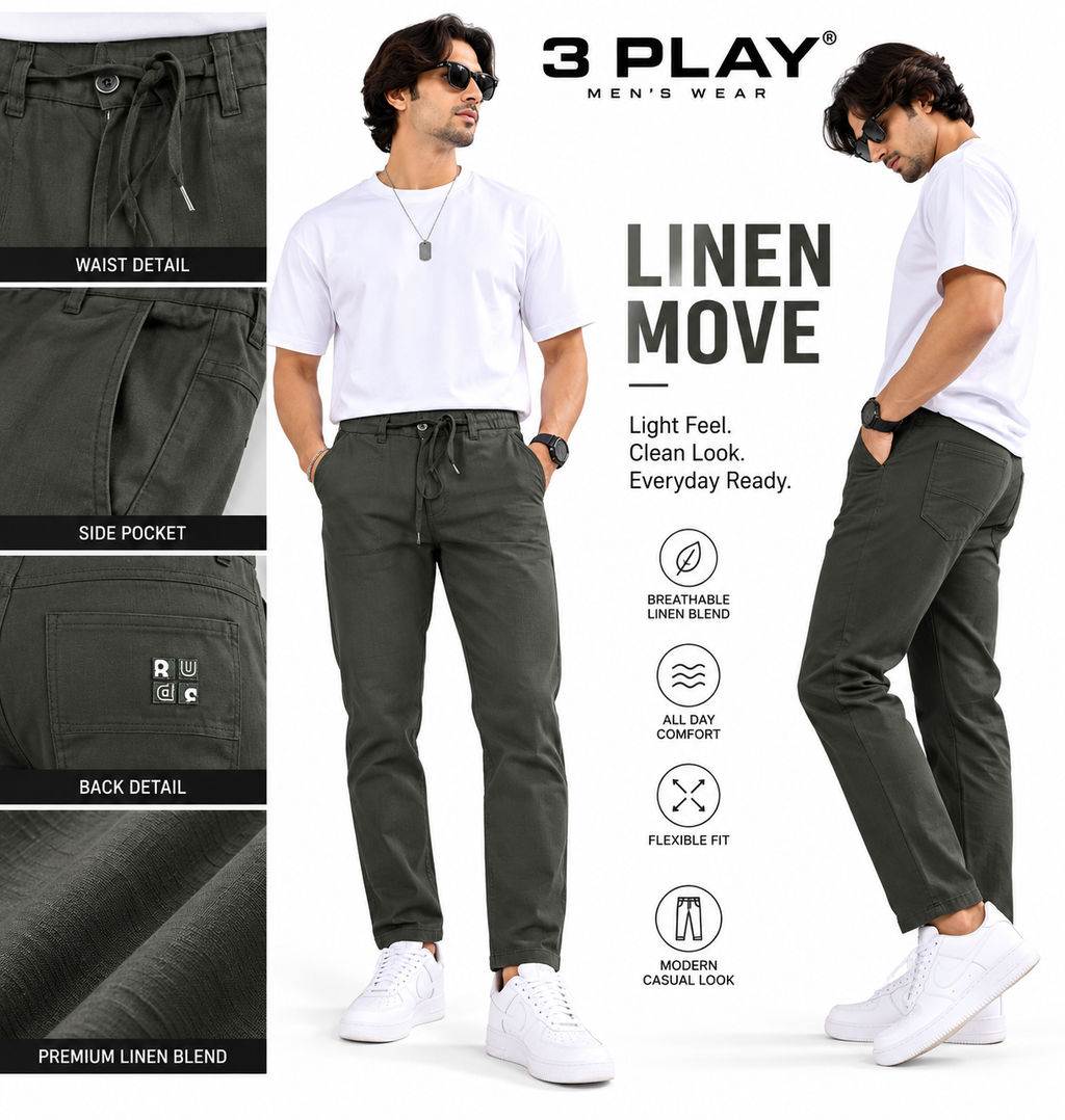 3 PLAY — Coastal Ease Linen Mom-fit Pants