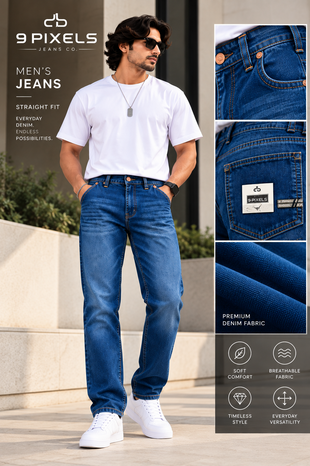 9 pixels jeans