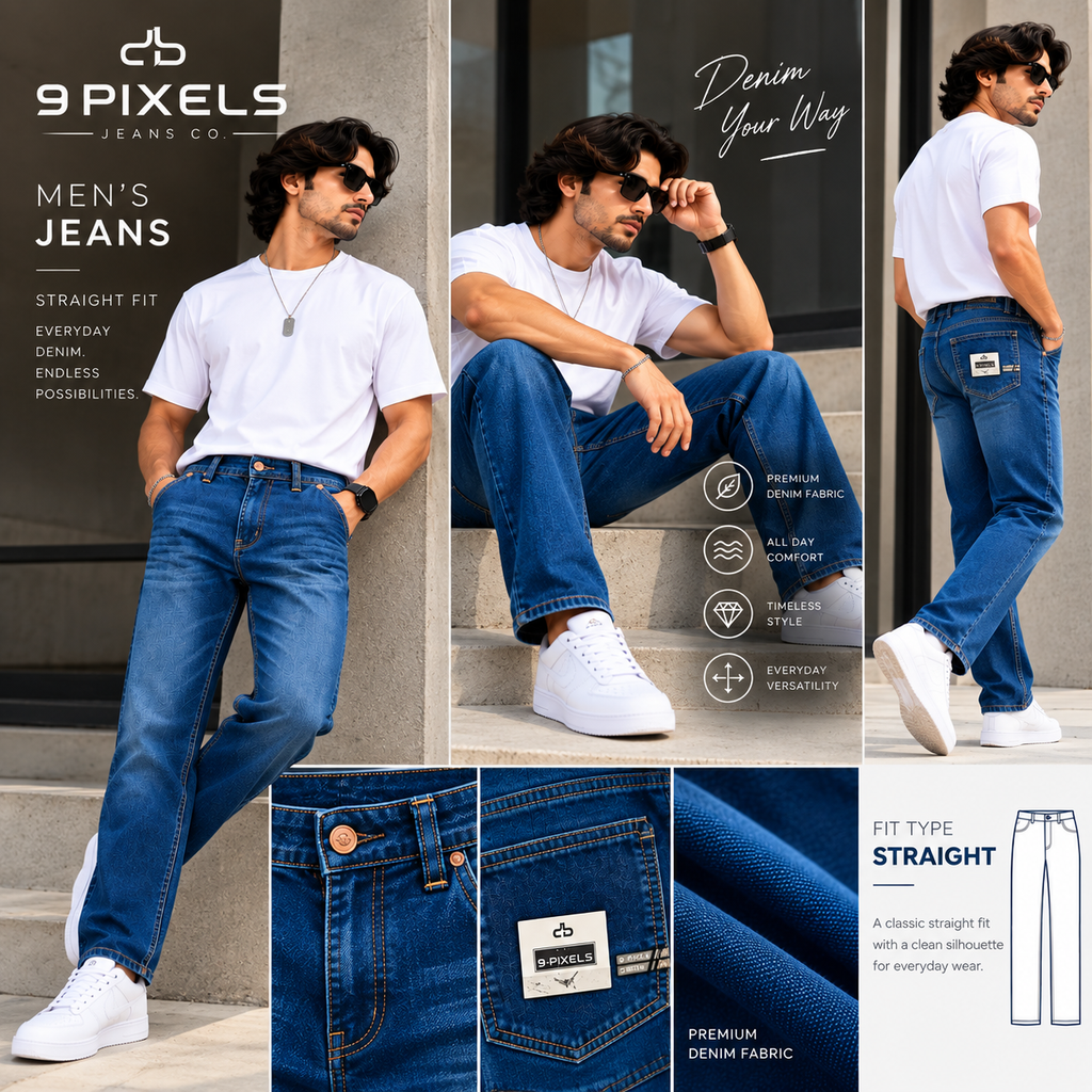 9 pixels jeans