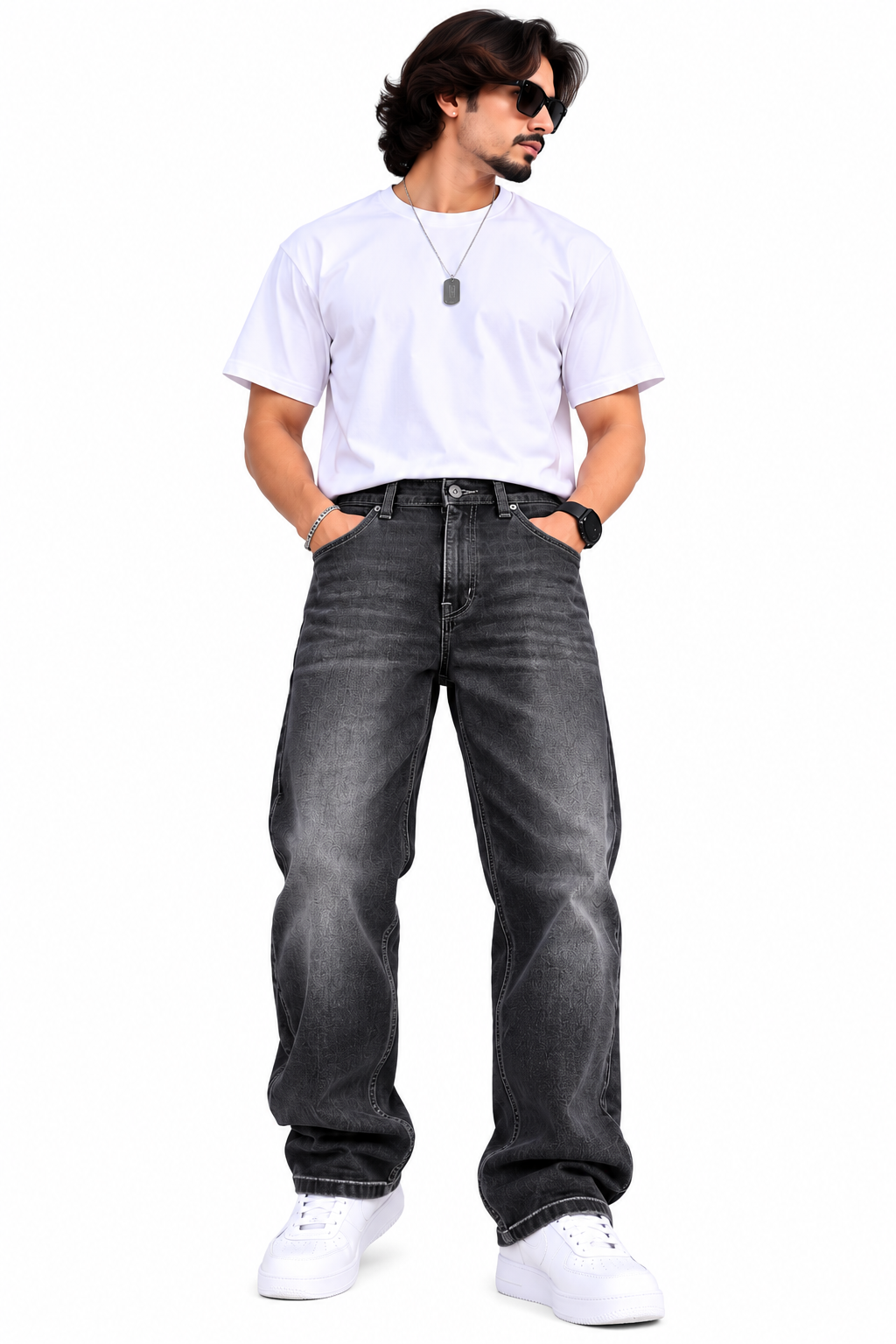 9 PIXELS — Shadow Drift Regular-fit Jeans