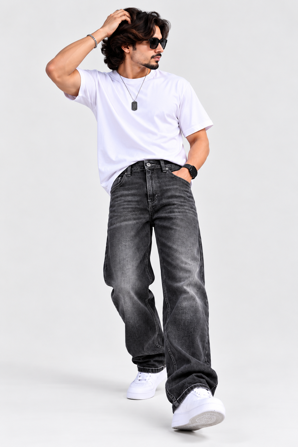 9 PIXELS — Shadow Drift Regular-fit Jeans