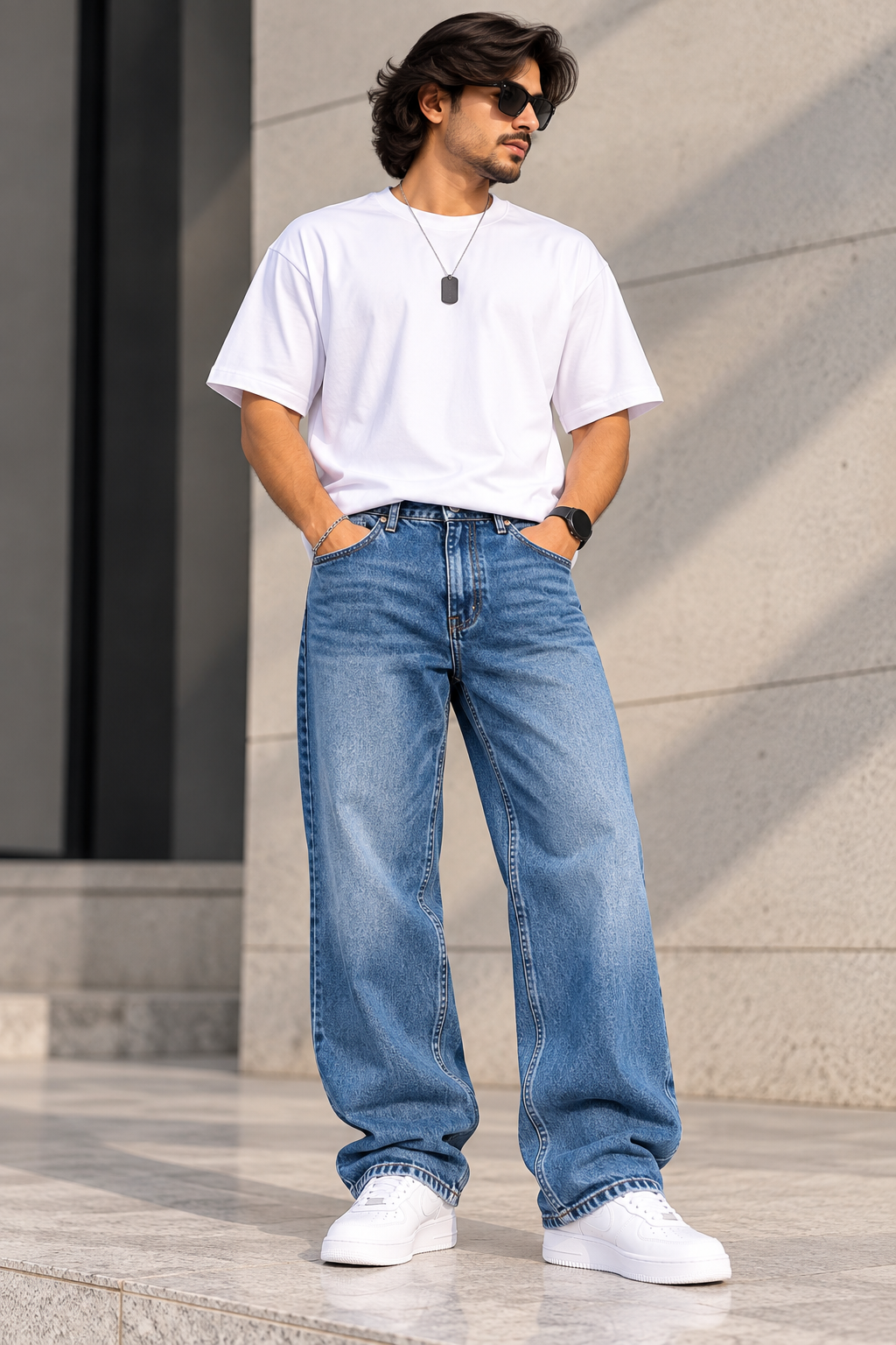 KAVIS DENIM — Urban Drift Baggy-fit Jeans