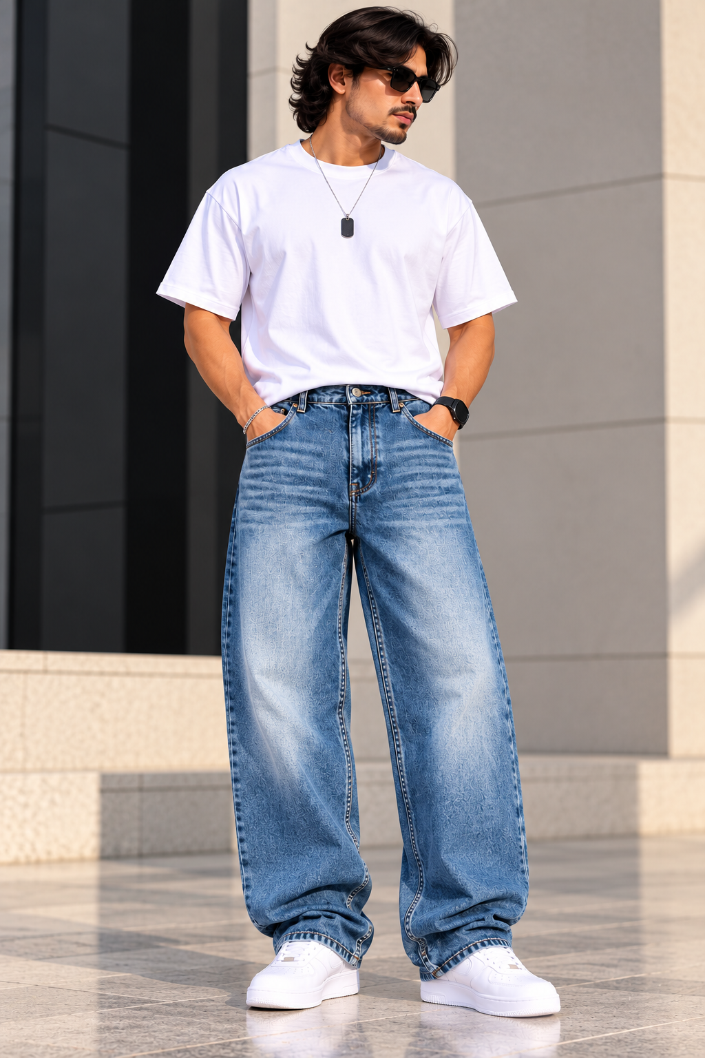 KAVIS DENIM — Blue Horizon Baggy-fit Jeans