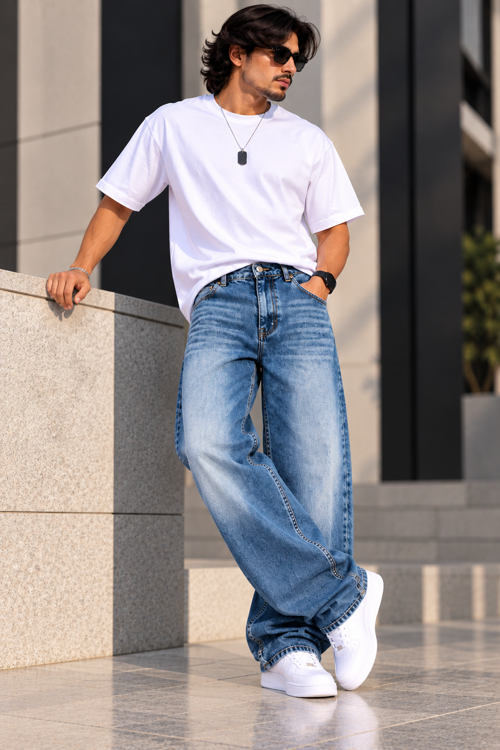 KAVIS DENIM — Blue Horizon Baggy-fit Jeans