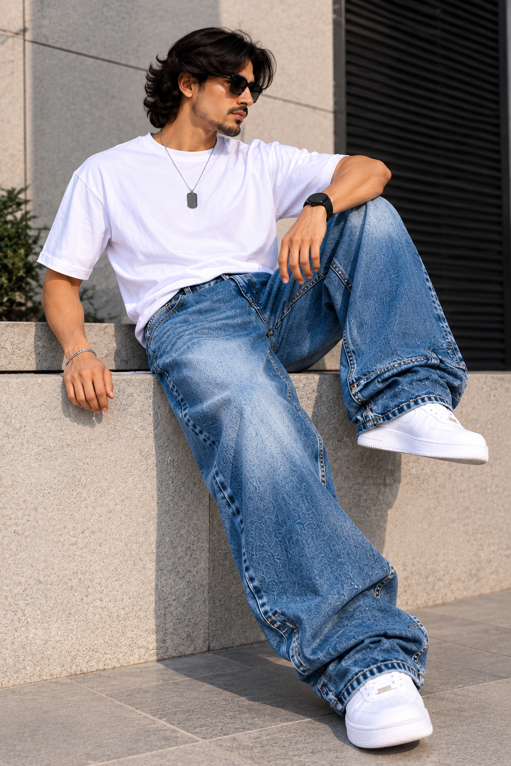 KAVIS DENIM — Blue Horizon Baggy-fit Jeans