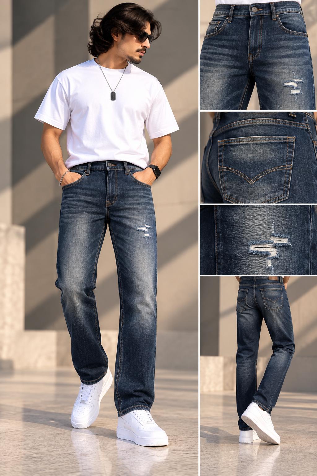 ROOKIES — Midnight Ease Lenon-fit Jeans