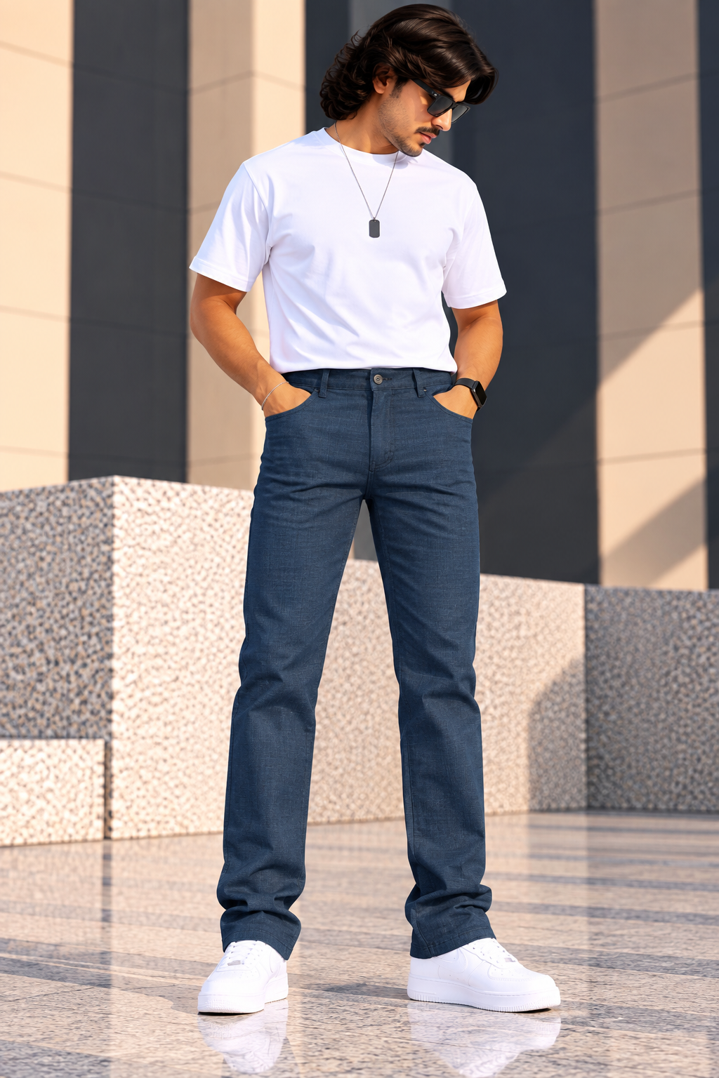 LawmanPg3 – Slate Weave Trousers