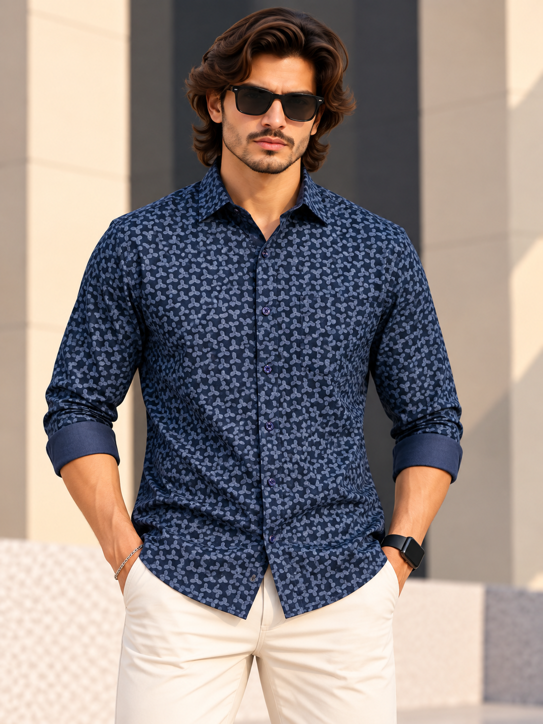 LAWMANpg3 – Midnight Motif Regular-fit. Shirt